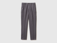 Straight chinos in pure linen - ucb_image_FS