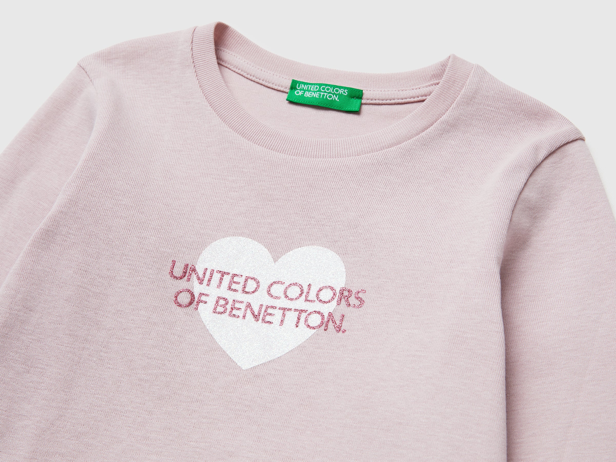 T-shirt com logótipo glitter em algodão orgânico - ucb_image_DS1