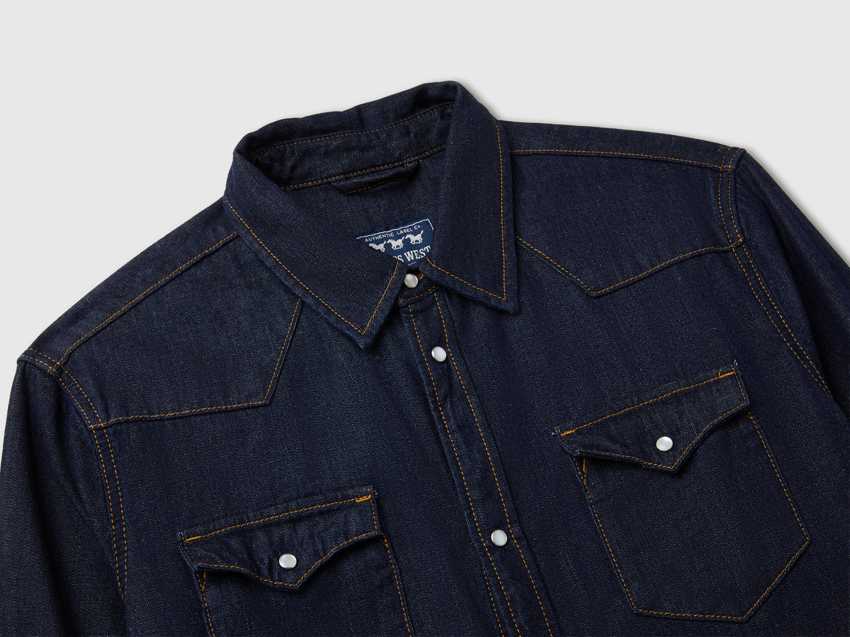 Camisa western de jeans escuro - ucb_image_DS1