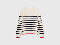 Striped sweater with embroidered writing - ucb_image_BS