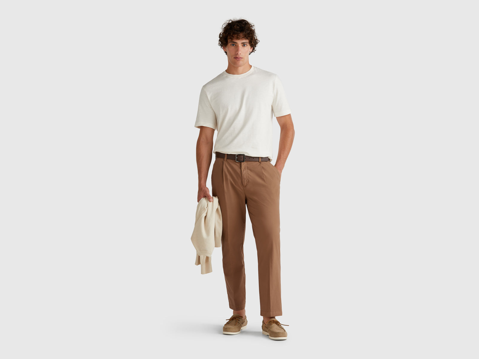 Denim trousers in lightweight cotton