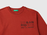 T-shirt em algodão quente com estampa slogan - ucb_image_DS1