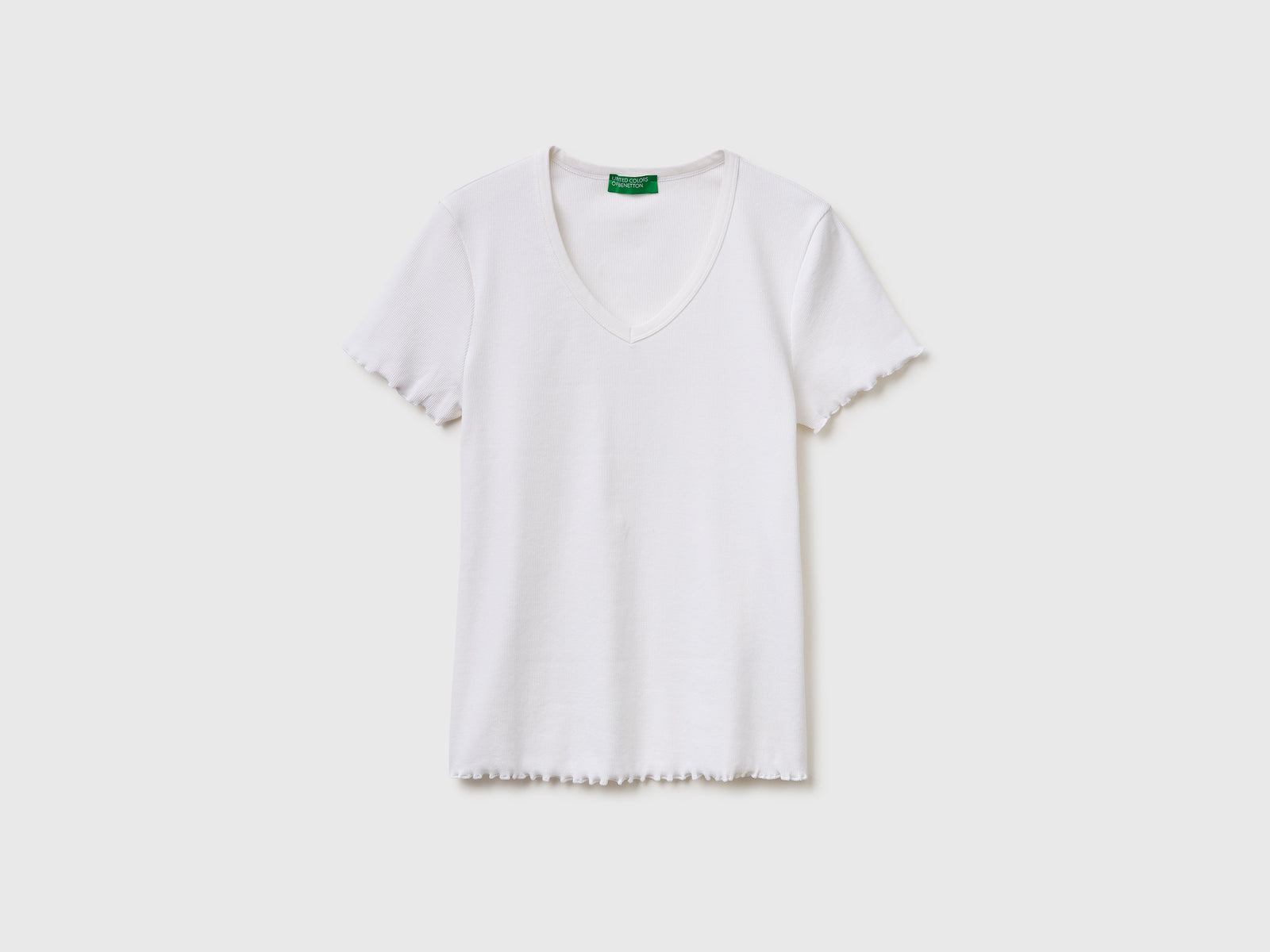 Ribbed V-neck T-shirt - ucb_image_FS