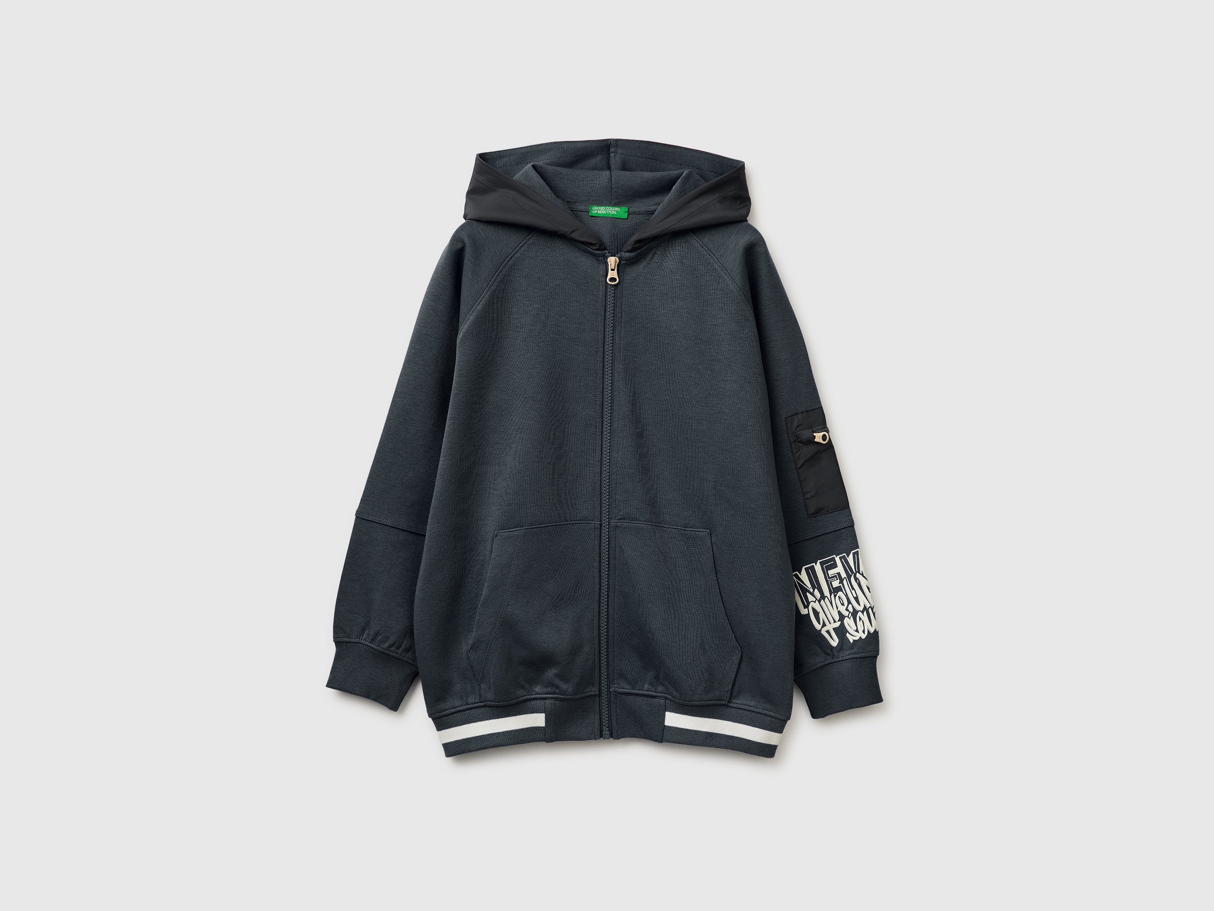 Open sweatshirt with nylon inserts - ucb_image_FS