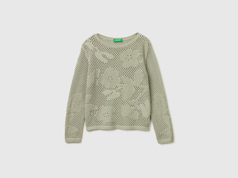Openwork sweater with flowers - ucb_image_FS