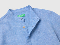 Short-sleeved linen blend shirt - ucb_image_DS1