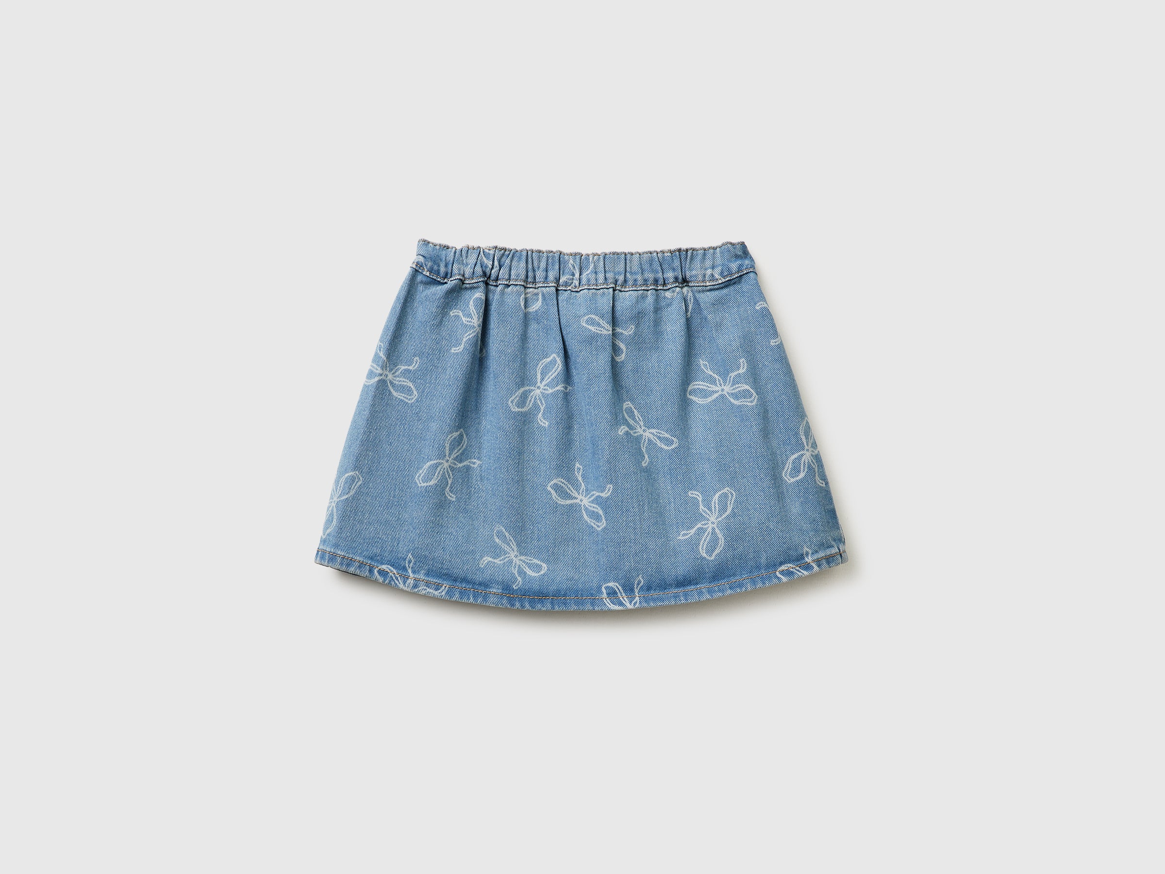 Bow print denim skirt - ucb_image_BS