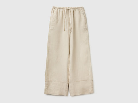 100% linen cuffed trousers - ucb_image_FS