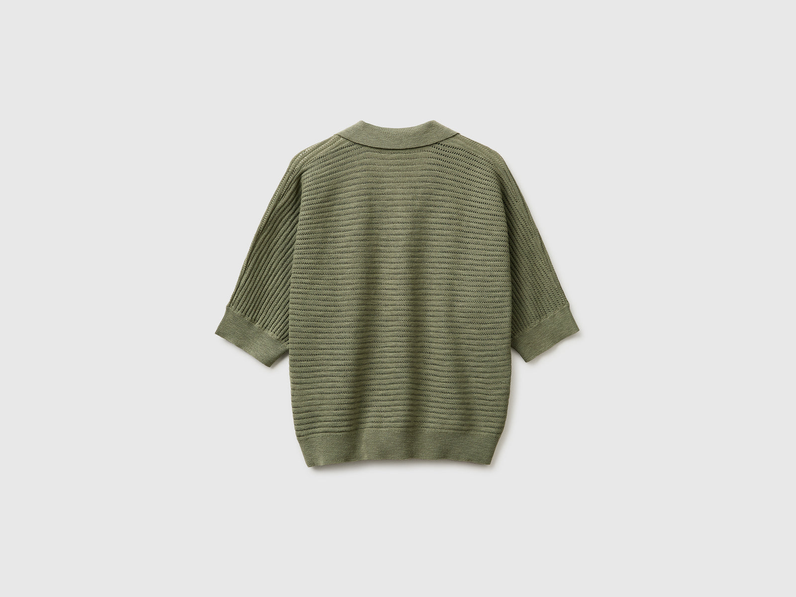 Perforated polo shirt in linen blend - ucb_image_BS