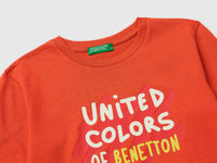T-shirt in organic cotton with logo print - ucb_image_DS1