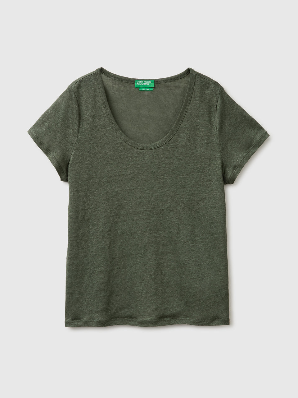 Round-neck T-shirt in pure linen - ucb_image_FS