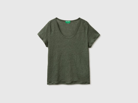 Round-neck T-shirt in pure linen - ucb_image_FS