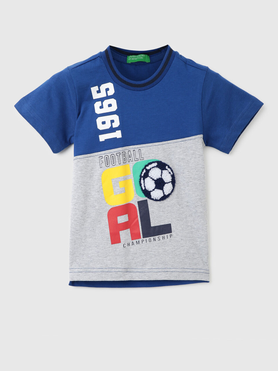 COLOR BLOCK GOAL TOWEL EMB. TEE SHORT image number 1