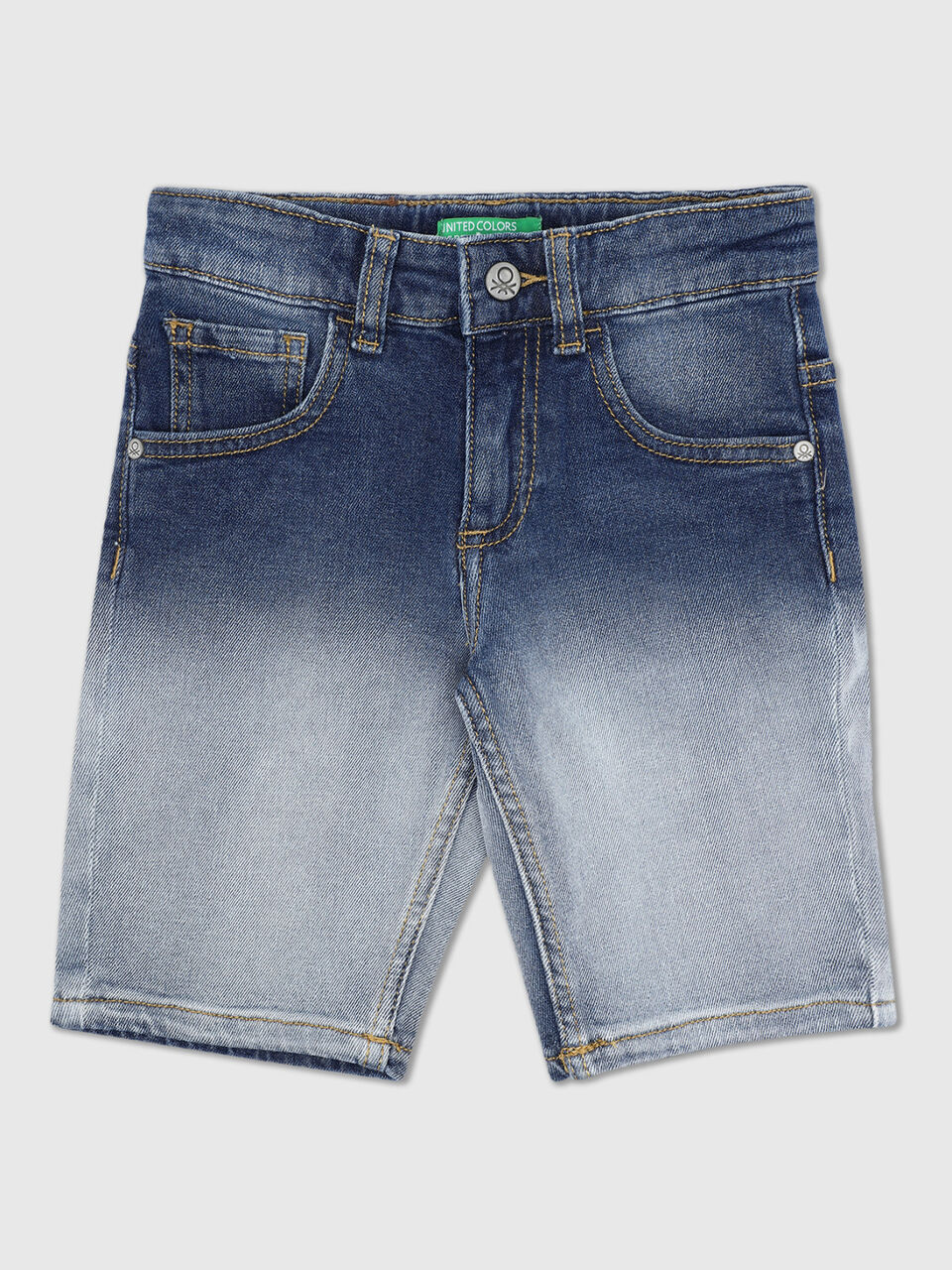 Ombre Wash Denim Shorts image number 1