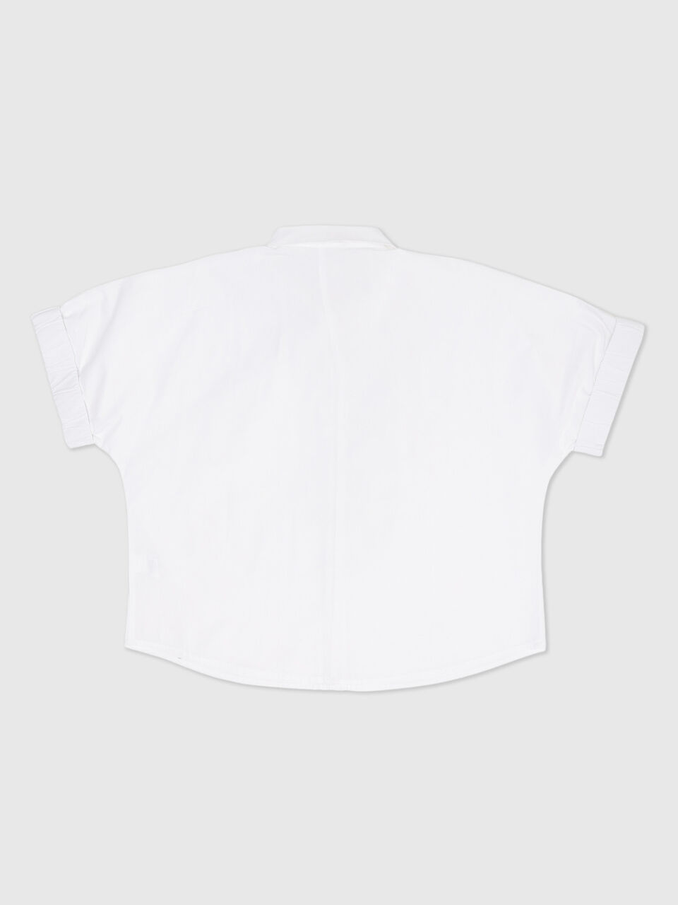 Short Sleeve Blouson Sleeve Button Down Shirt Top image number 2