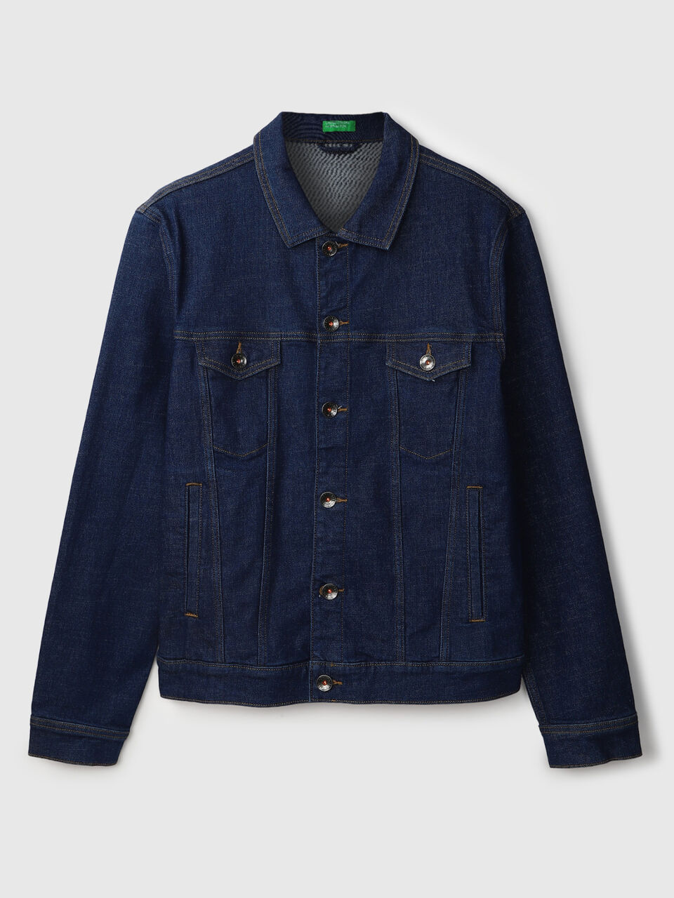 DARK BLUE DENIM TRUCKER JACKET image number 1