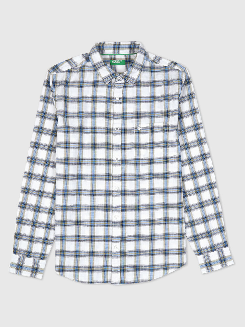 Full Sleeves White Based Check image number 1