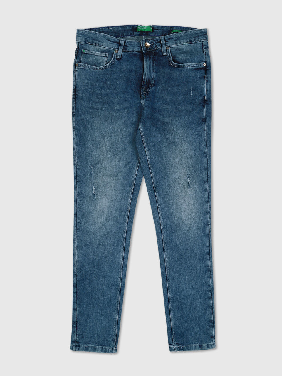 Skinny Fit Lt Blue Washed Jeans image number 1