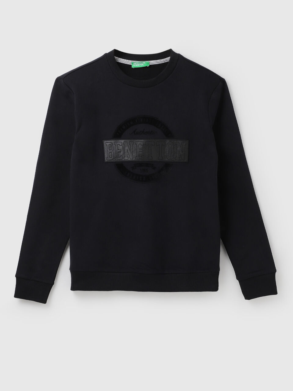 FAUX LEATHER PATCH BRANDING SWEAT image number null