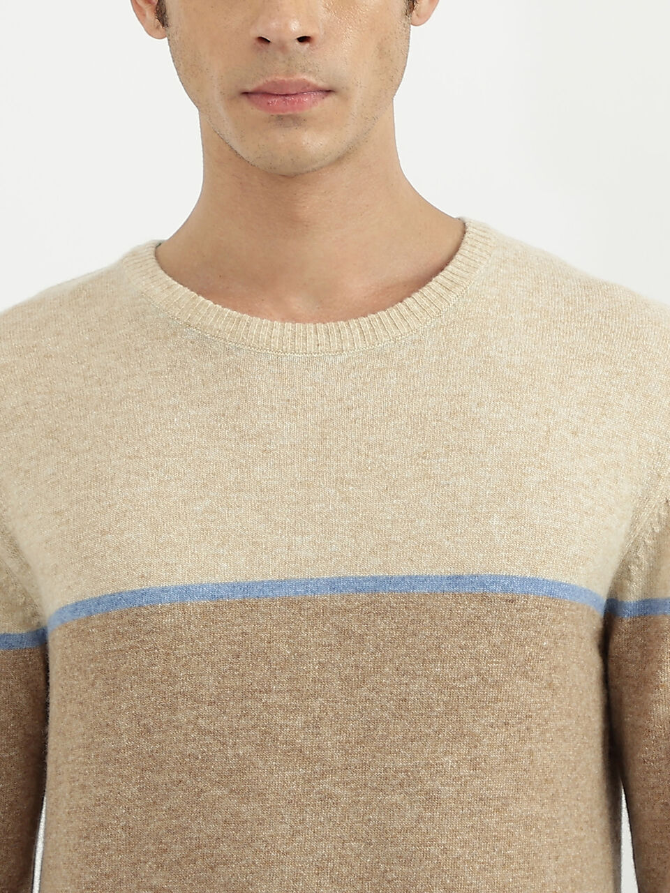 LAMBSWOOL STRIPED SWEATER image number null