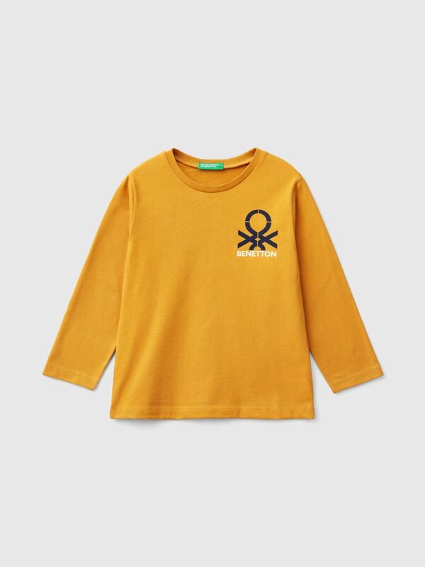 Crew neck t-shirt in warm organic cotton Junior Boy