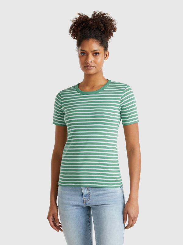 Crew neck striped t-shirt Women