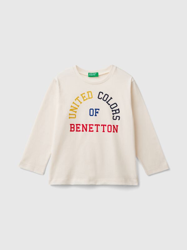 Crew neck t-shirt in warm organic cotton Junior Boy