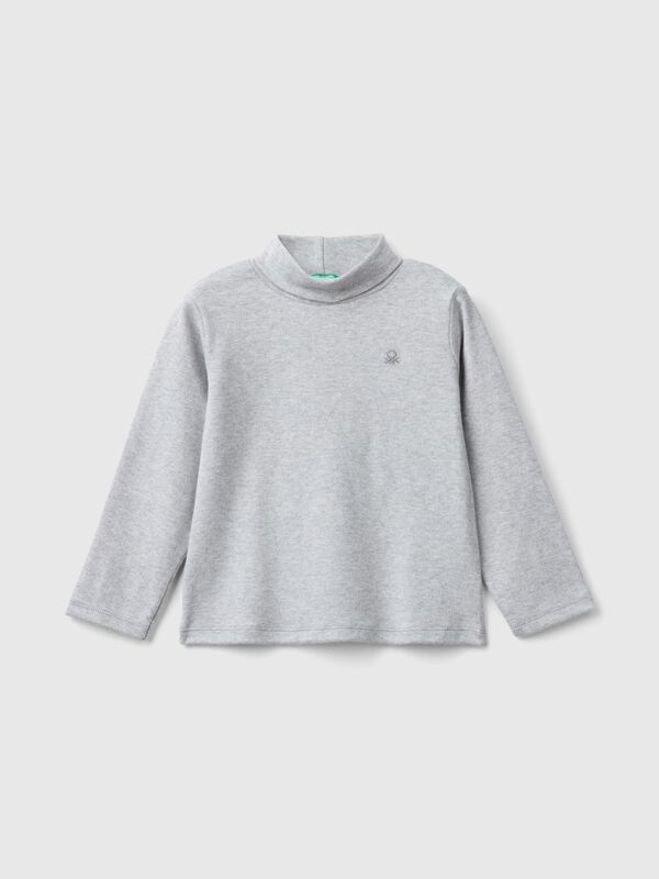 Ribbed knit turtleneck t-shirt Junior Boy