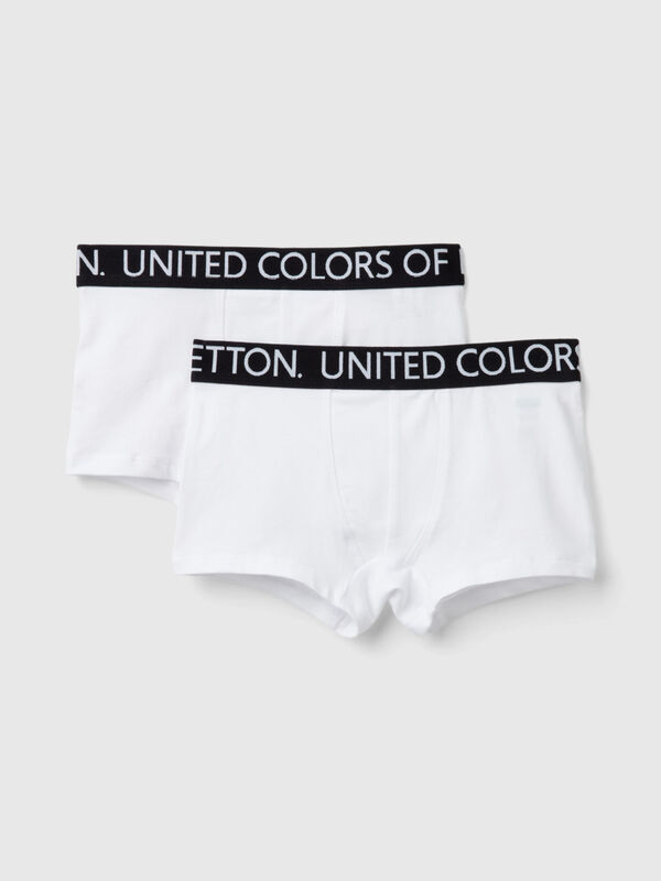 Two boxers with logoed elastic Junior Boy