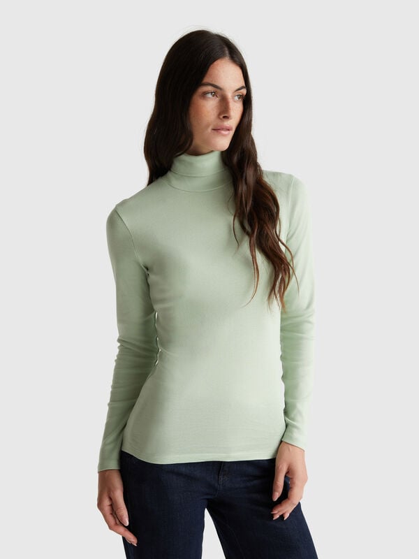 Long sleeve t-shirt with high neck Women