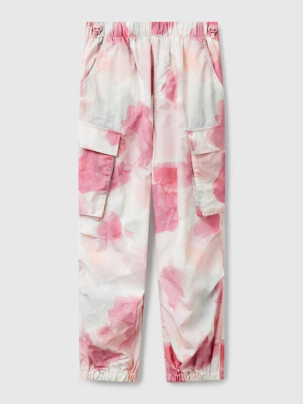 Parachute trousers with pattern print Junior Girl