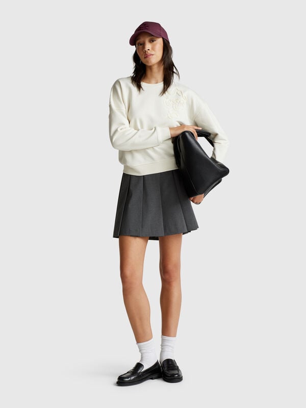 Regular fit sweatshirt with applique Women