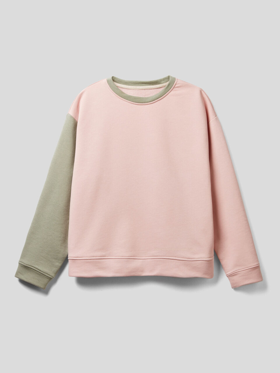 Crew neck sweatshirt in cotton blend image number 1