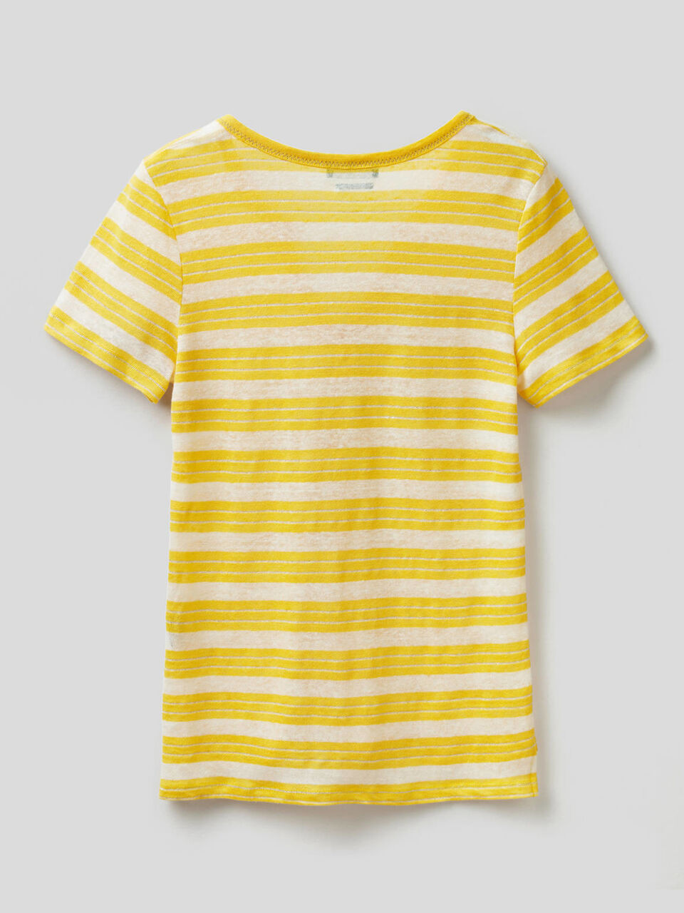 Striped t-shirt with V-neck image number 2