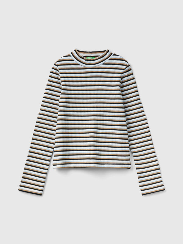 Striped turtleneck t-shirt Junior Girl
