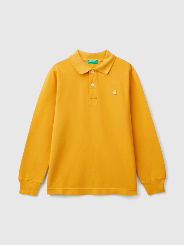 100% organic cotton long sleeve polo Junior Boy