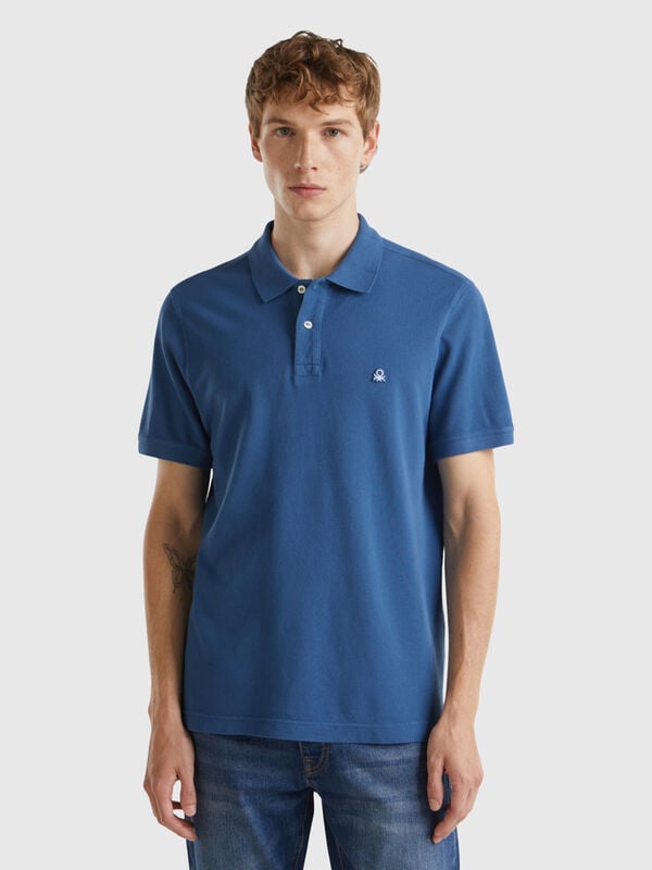 Air force blue regular fit polo Men