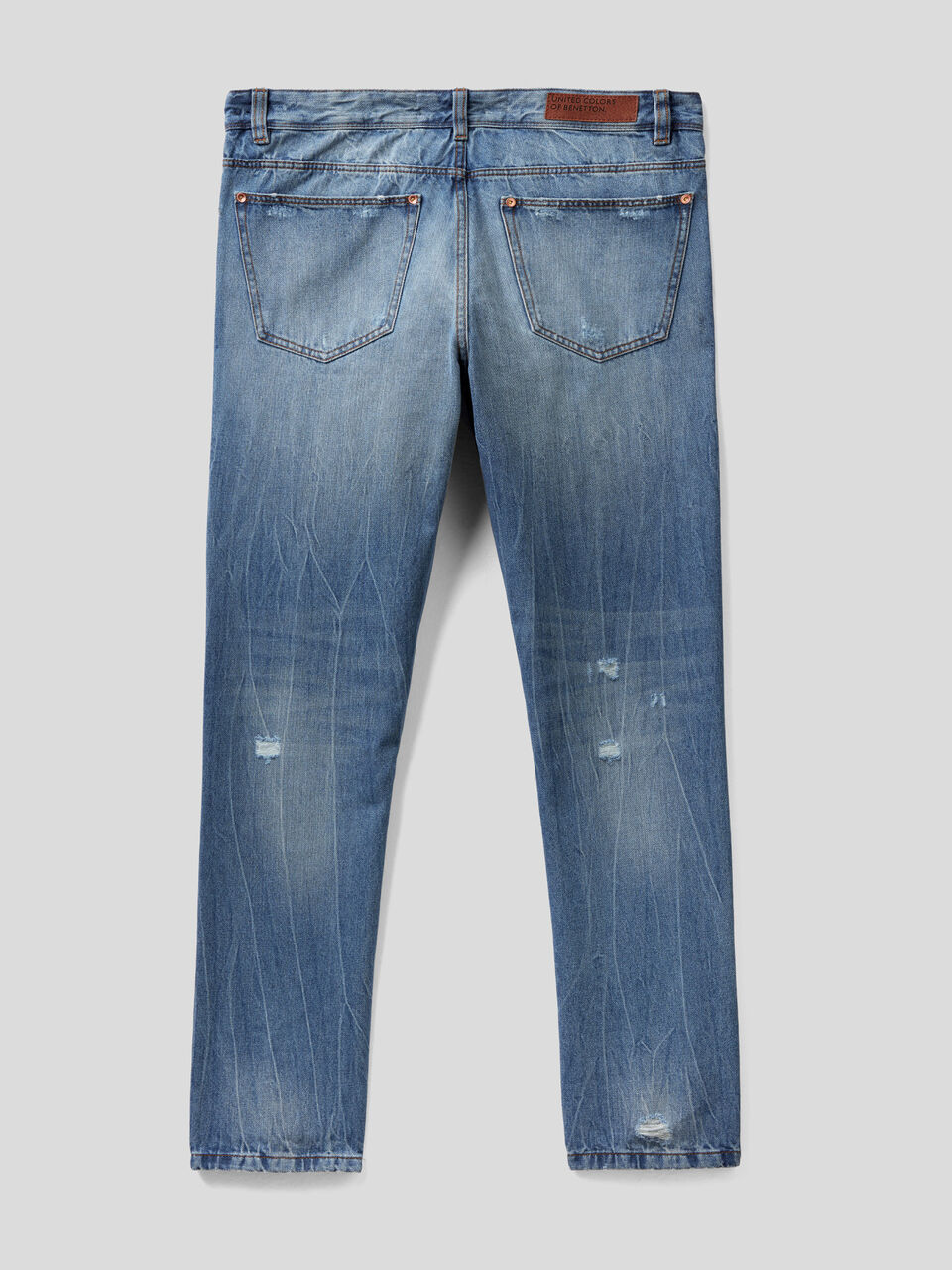 Straight leg 100% cotton jeans image number 2