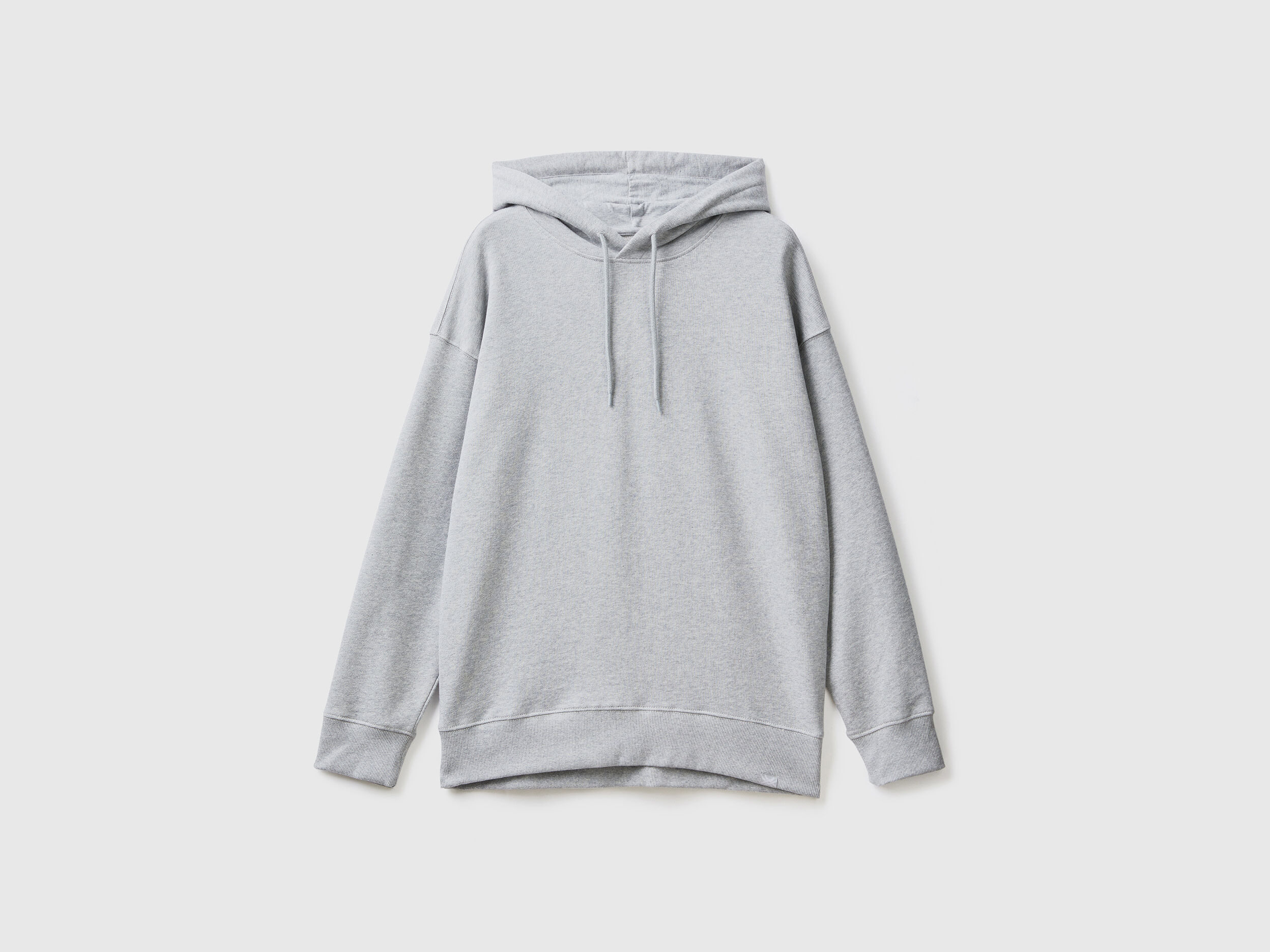100 cotton hoodie Light Gray Benetton