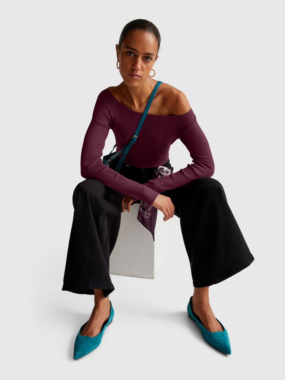 BOAT-NECK SWEAT.L/S Women image number null