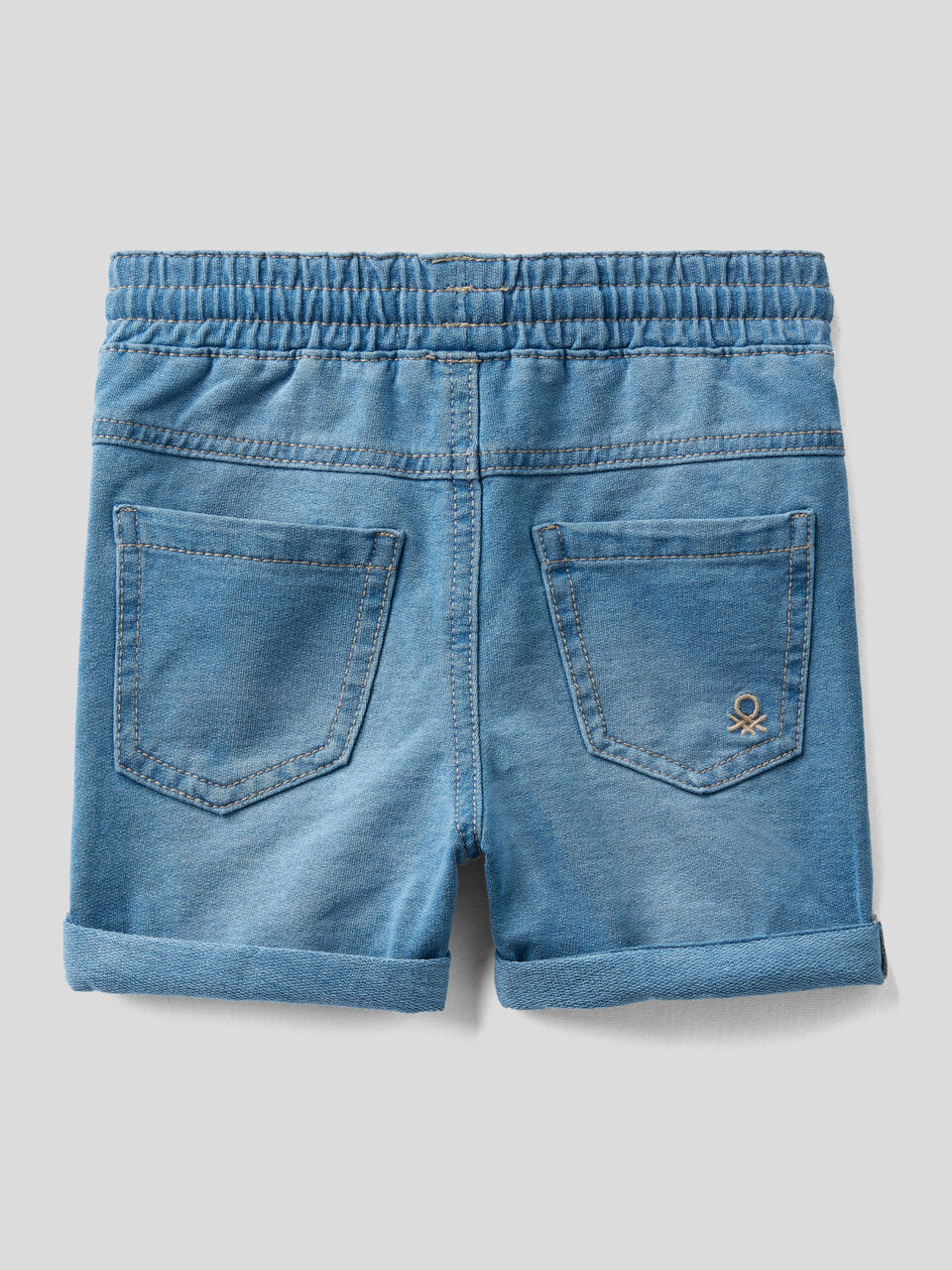 Denim look sweat shorts image number 2
