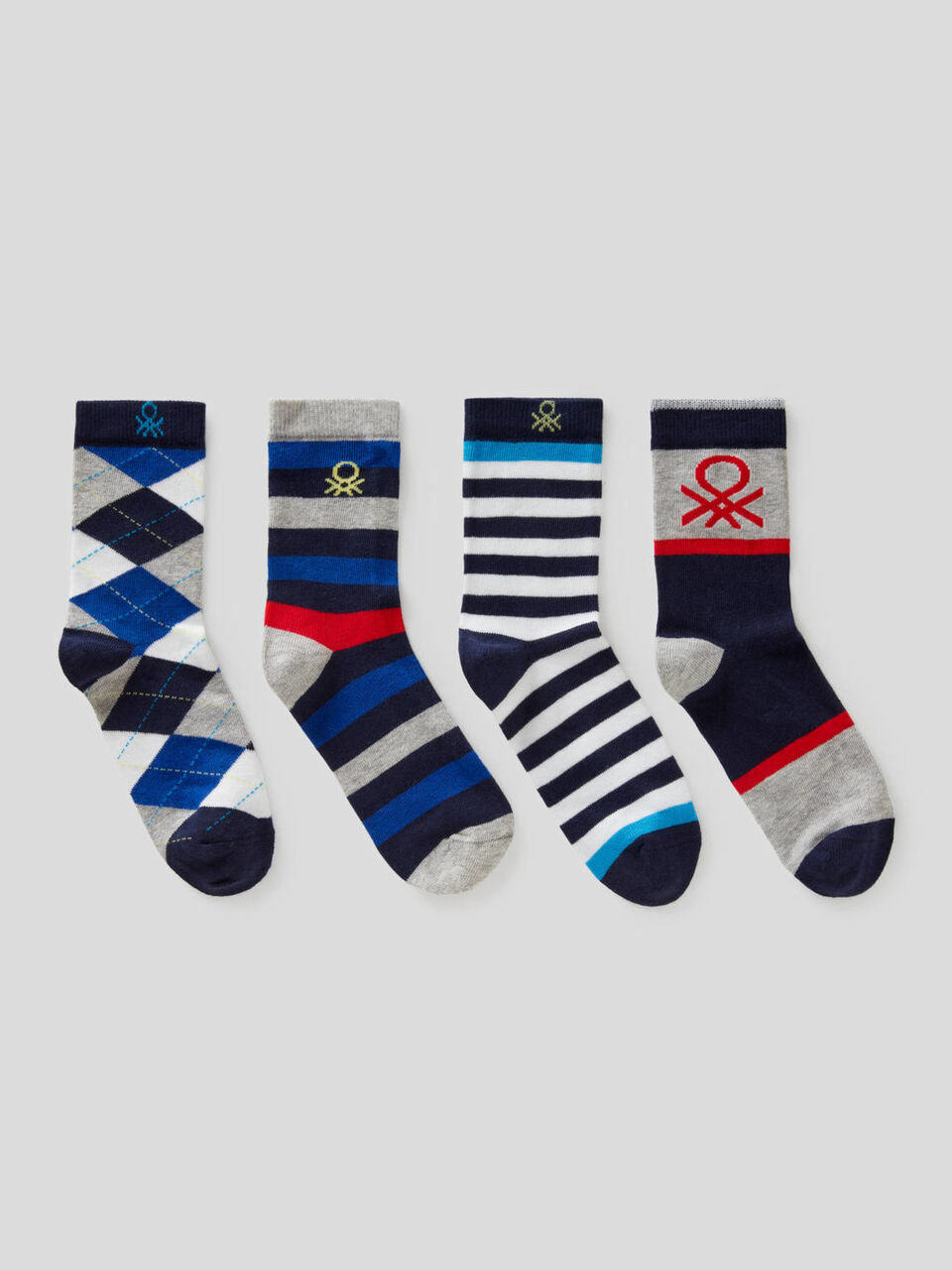 Four pairs of patterned socks image number 1