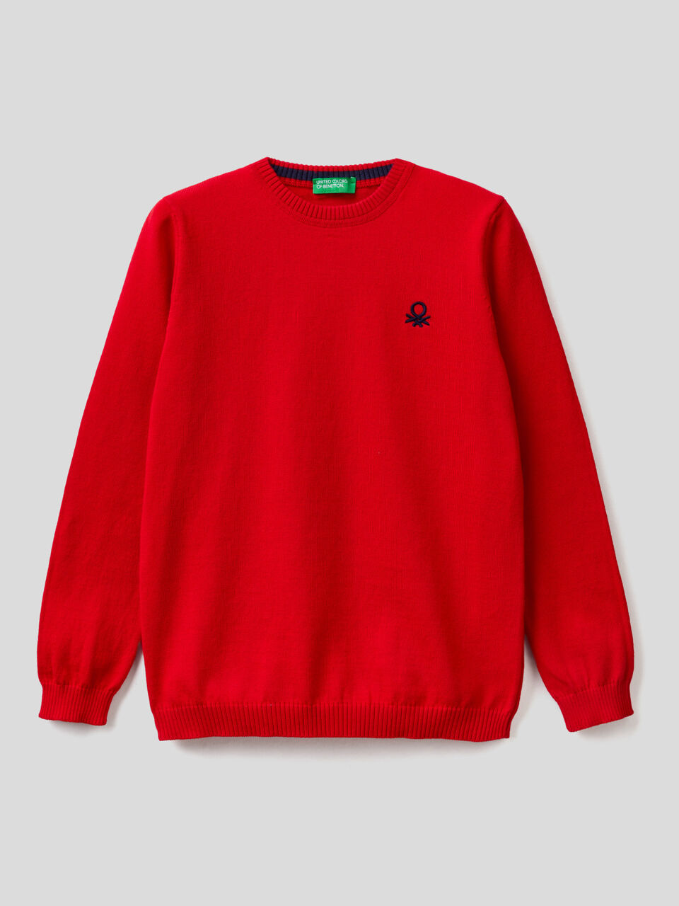 Pure cotton sweater with logo image number 1