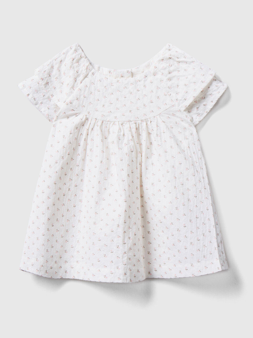 Floral blouse in stretch cotton