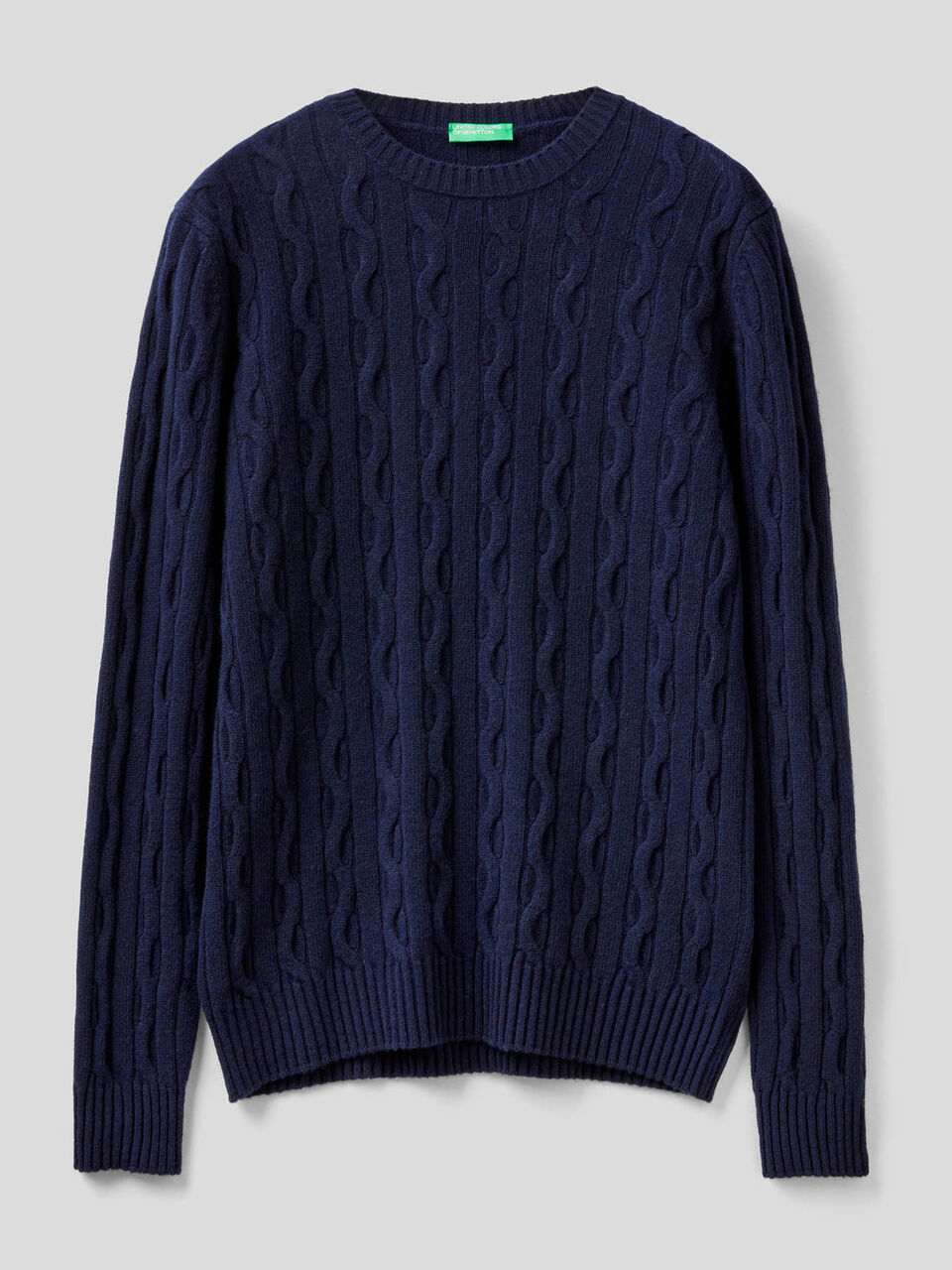 Cable knit sweater in wool blend image number 1