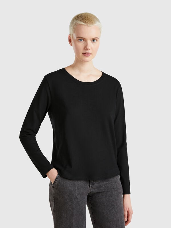 Long sleeve light cotton t-shirt Women