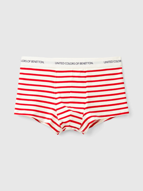 Striped boxers in stretch organic cotton Men