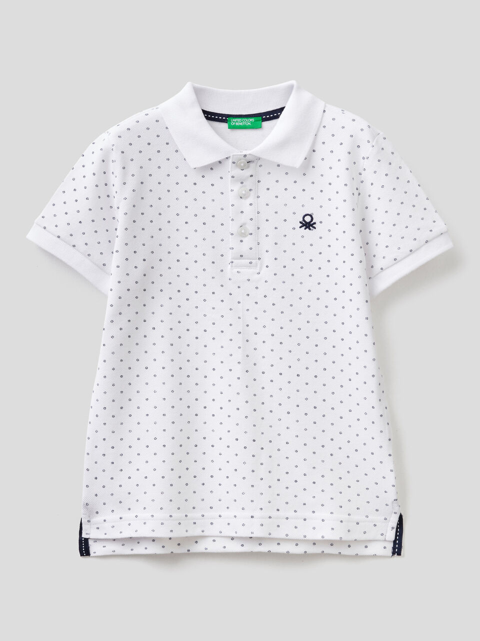 100% organic cotton patterned polo image number 1