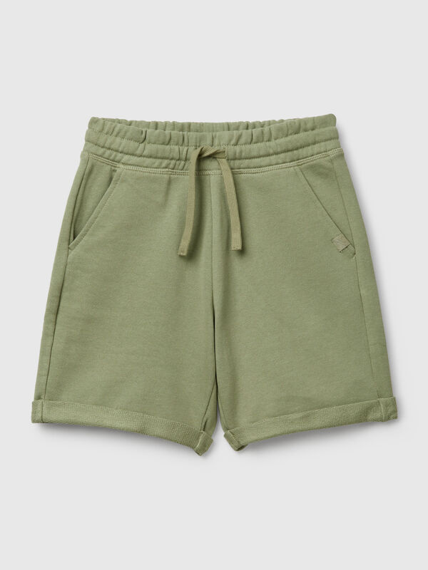 Bermuda shorts in pure cotton fleece Junior Boy