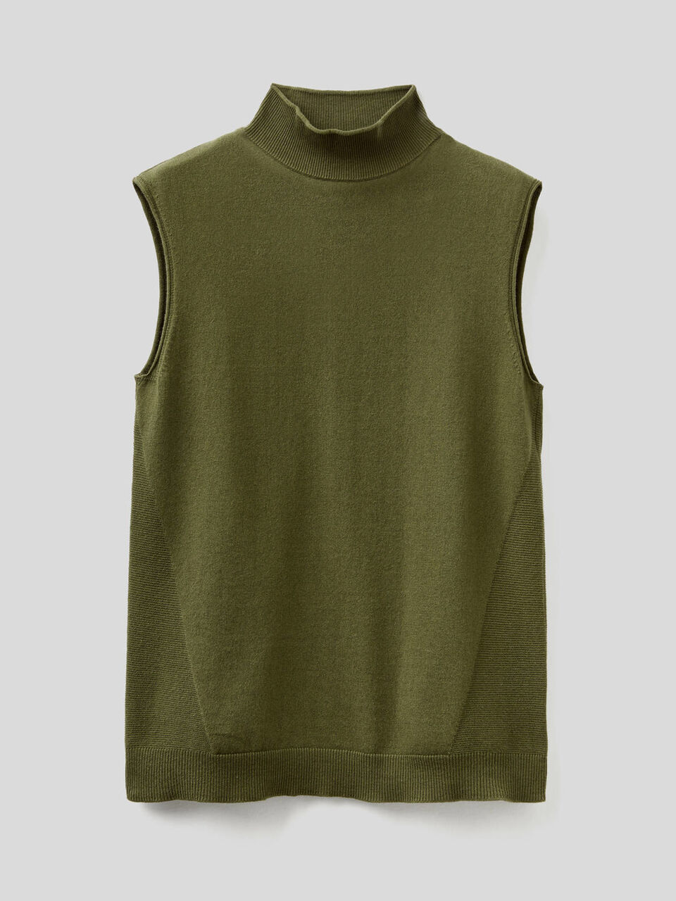 Sleeveless sweater in cashmere blend image number null